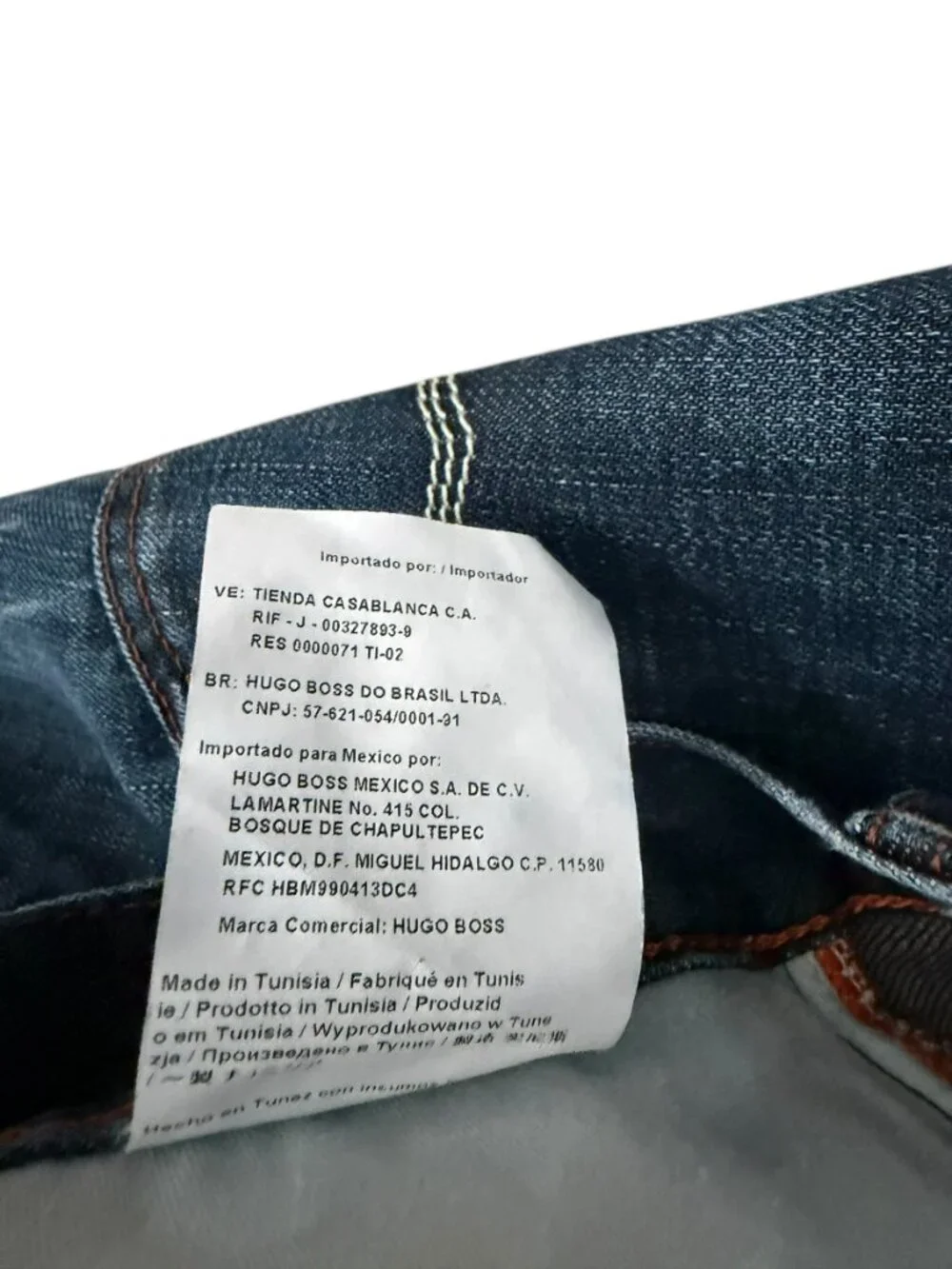 BOSS Hugo Boss Men’s Orange Regular Fit Straight Button Fly Jeans Size 38x30